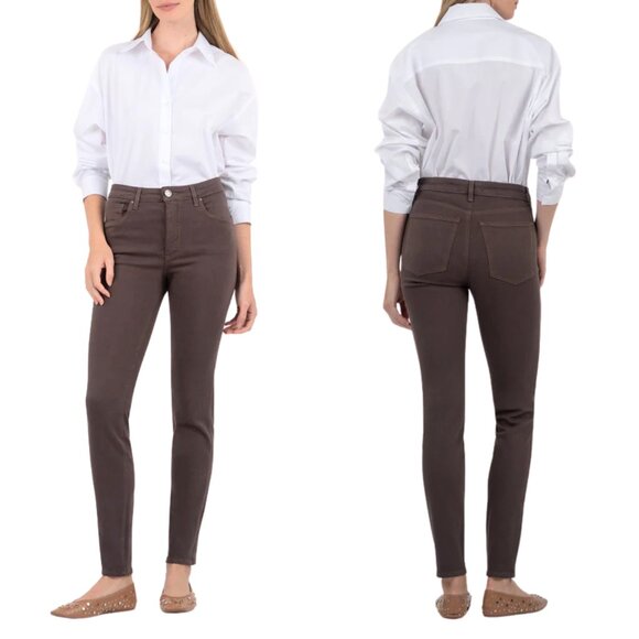 Kut from the Kloth Jennifer Ultra Skinny Pants Brown - Size 8 LIKE NEW - Picture 1 of 16